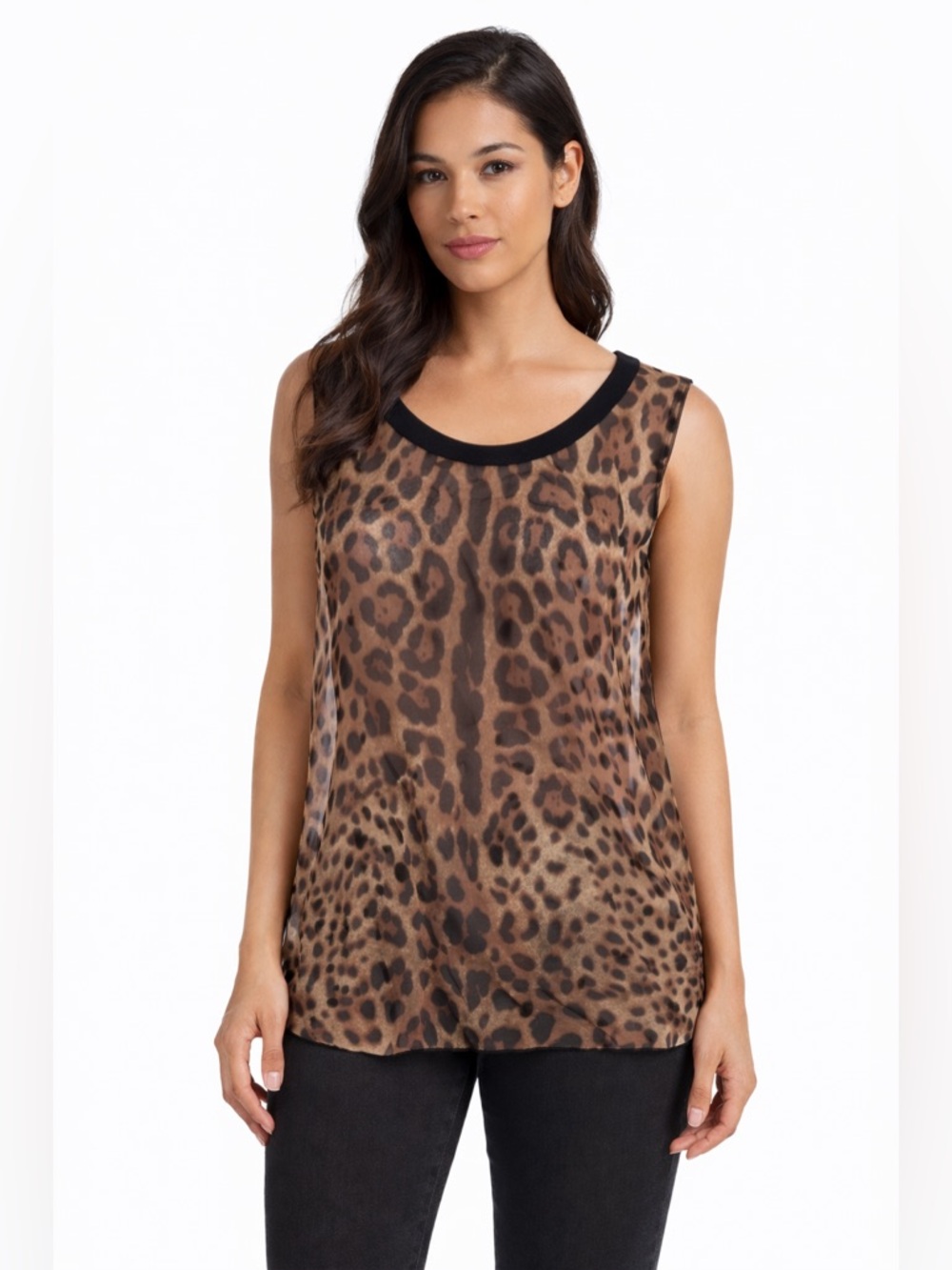 Dolce & Gabbana Animal Print Sheer Tank Top ~ 42 IT / 6 US - Picture 3 of 11